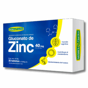 Gluconato de zinc 18.75g 30 tabletas
